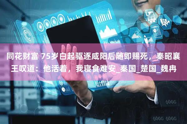 同花财富 75岁白起驱逐咸阳后随即赐死，秦昭襄王叹道：他活着，我寝食难安_秦国_楚国_魏冉