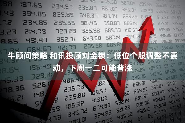 牛顾问策略 和讯投顾刘金锁：低位个股调整不要动，下周一二可能普涨
