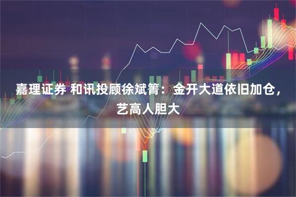 嘉理证券 和讯投顾徐斌箐：金开大道依旧加仓，艺高人胆大